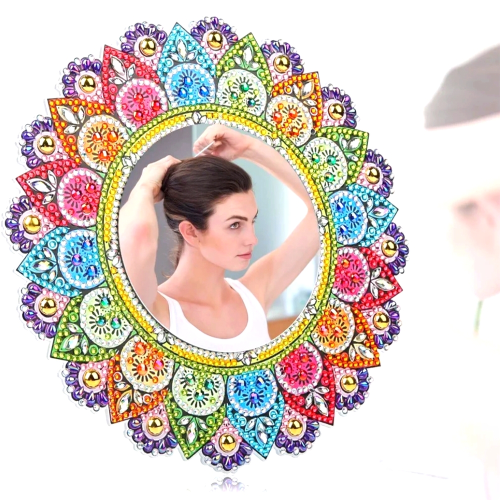 Flowered Mirror Diamond Art Painting Kit